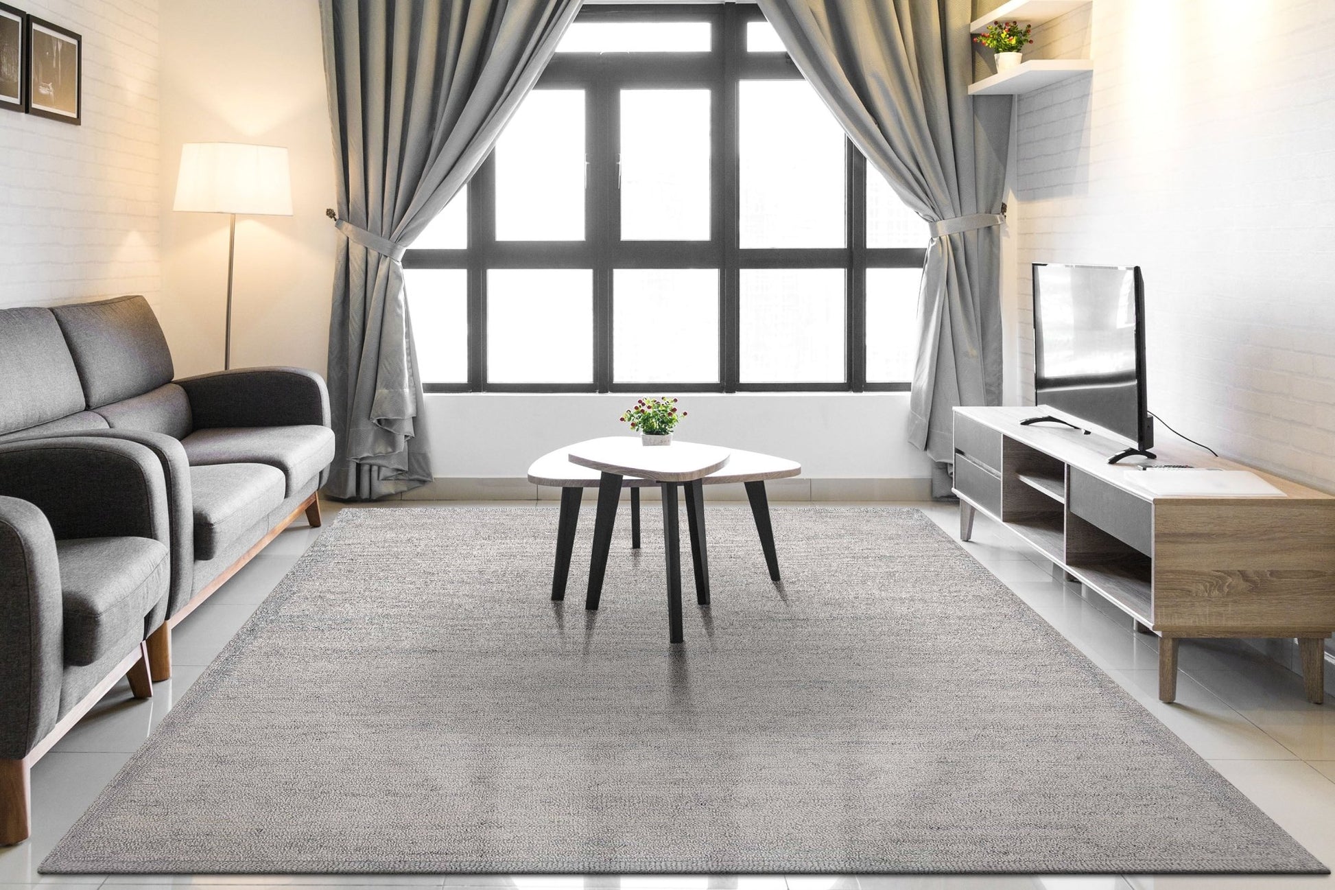 Dynamic Rugs Echo 8580 Silver Modern Handmade Rug - Rugs - Dynamic Rugs - Atlanta Designer Rugs