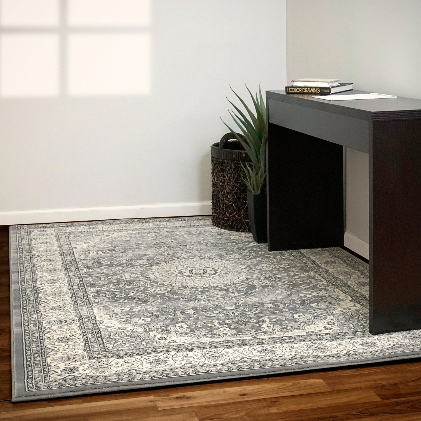 Dynamic Rugs Ancient Garden 57119 Grey Cream Traditional Machine - Made Rug - Rugs - Dynamic Rugs - Atlanta Designer Rugs