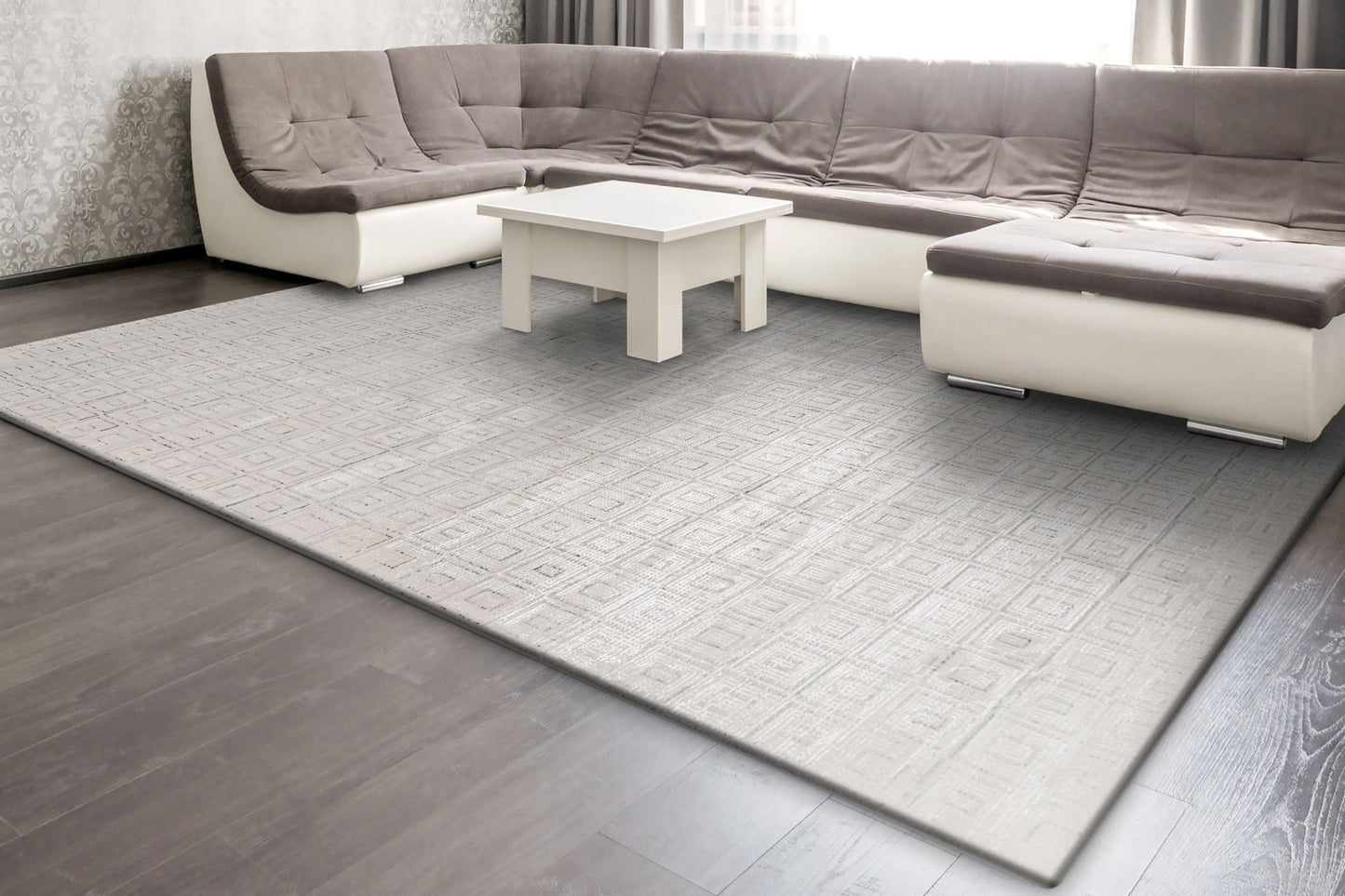 Dynamic Rugs Whistler 7125 Ivory Grey Modern Machine - Made Rug - Rugs - Dynamic Rugs - Atlanta Designer Rugs