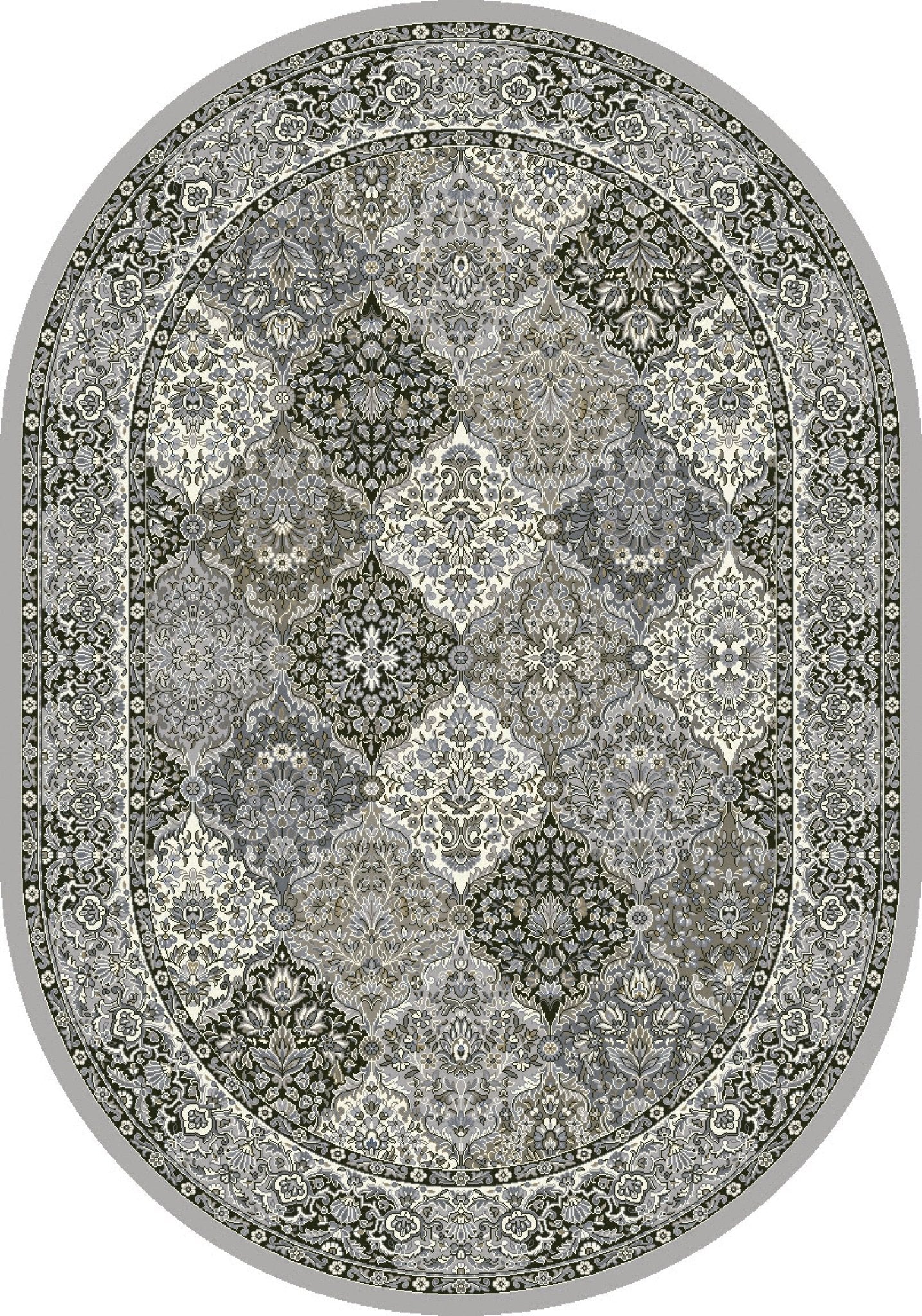 Dynamic Rugs Ancient Garden 57008 Cream Grey Traditional Machine - Made Rug - Rugs - Dynamic Rugs - Atlanta Designer Rugs