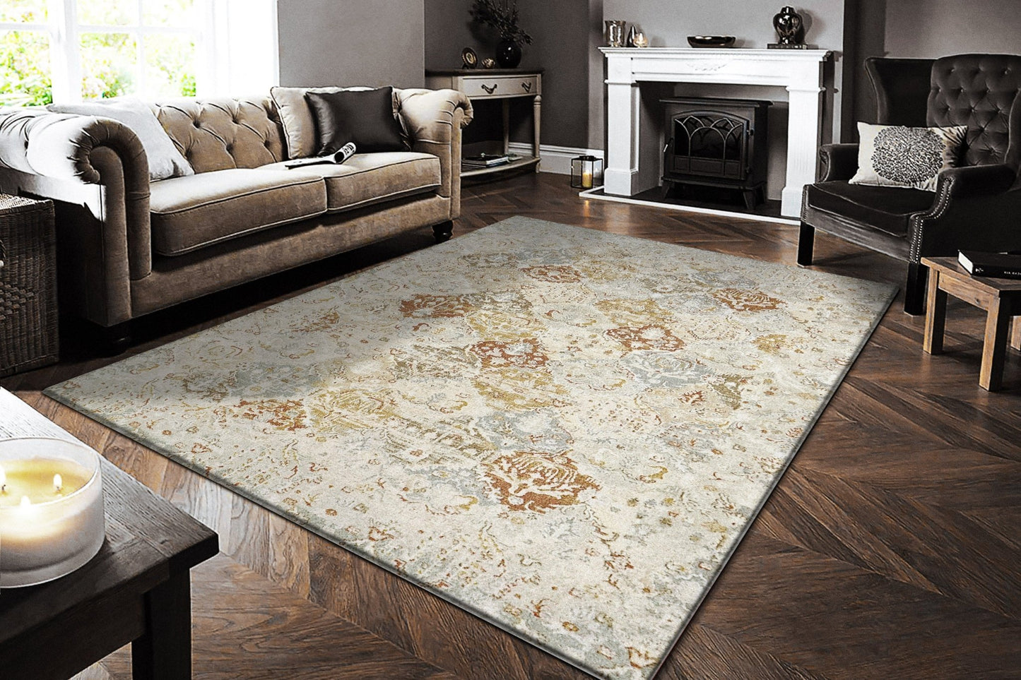 Dynamic Rugs Annalise 7602 Beige Multi Transitional Machine - Made Rug - Rugs - Dynamic Rugs - Atlanta Designer Rugs