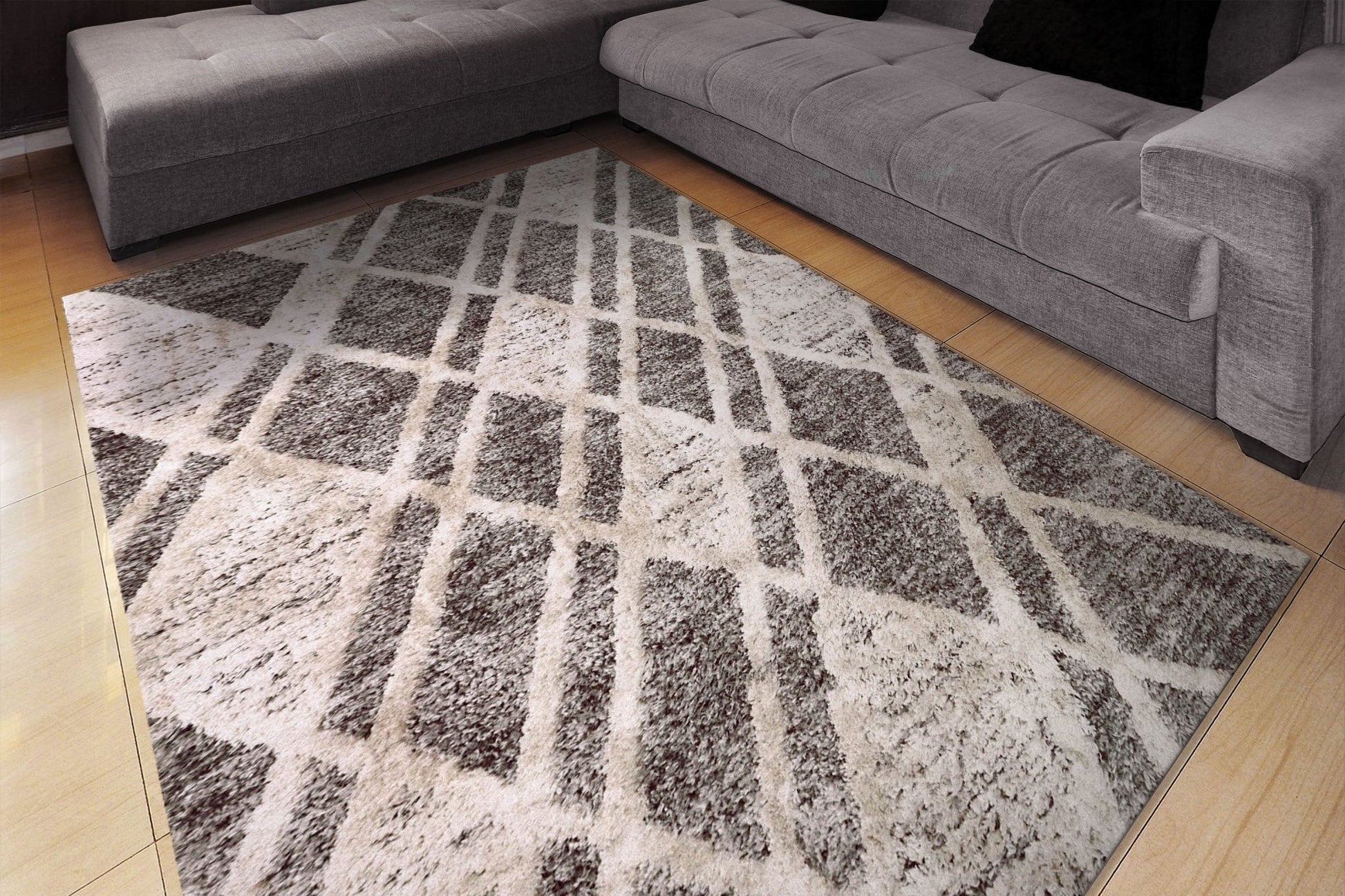 Dynamic Rugs Cruz 7004 Grey Ivory Modern Machine - Made Rug - Rugs - Dynamic Rugs - Atlanta Designer Rugs