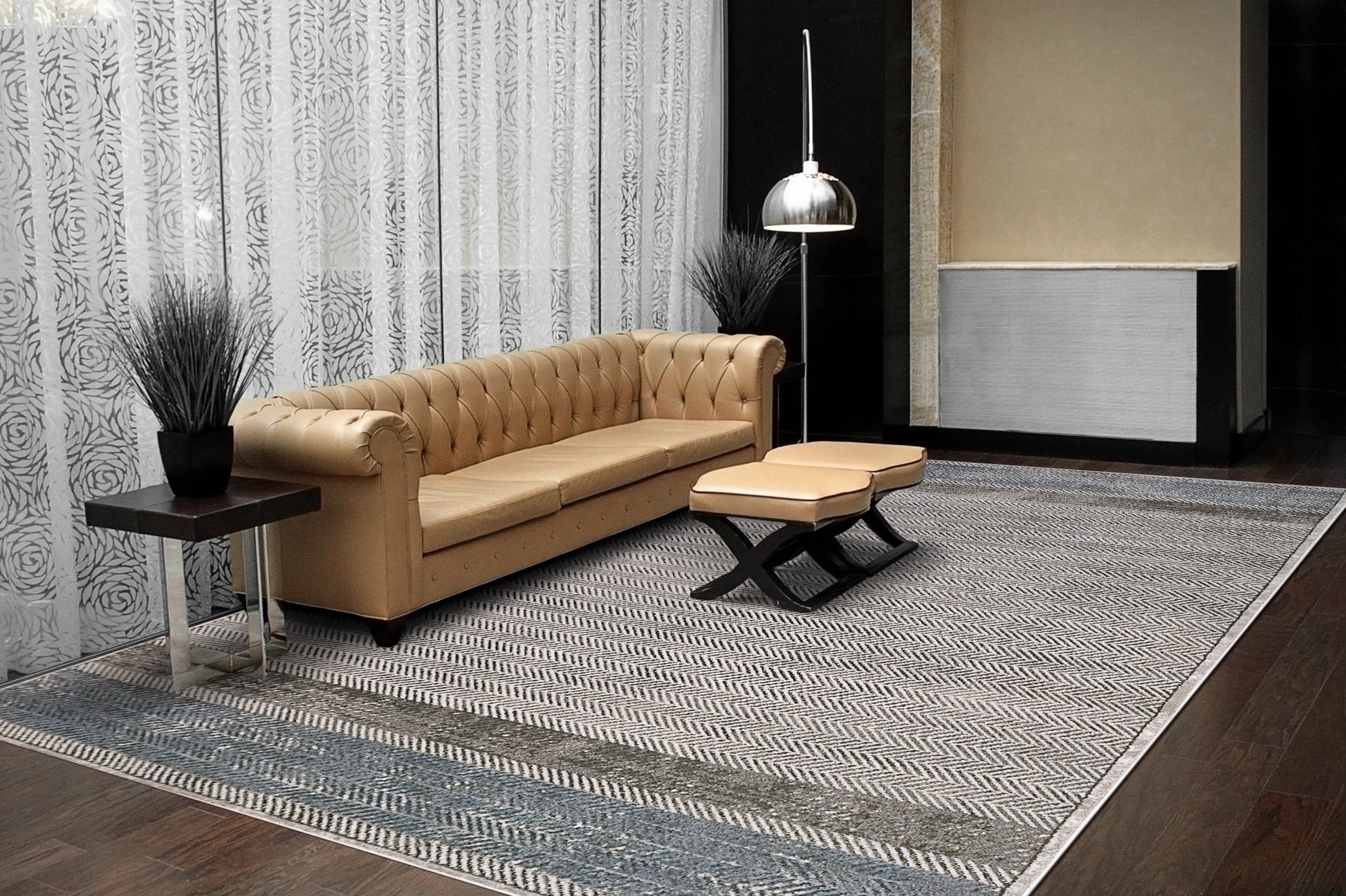 Dynamic Rugs Harlow 4809 Grey Blue Modern Machine - Made Rug - Rugs - Dynamic Rugs - Atlanta Designer Rugs