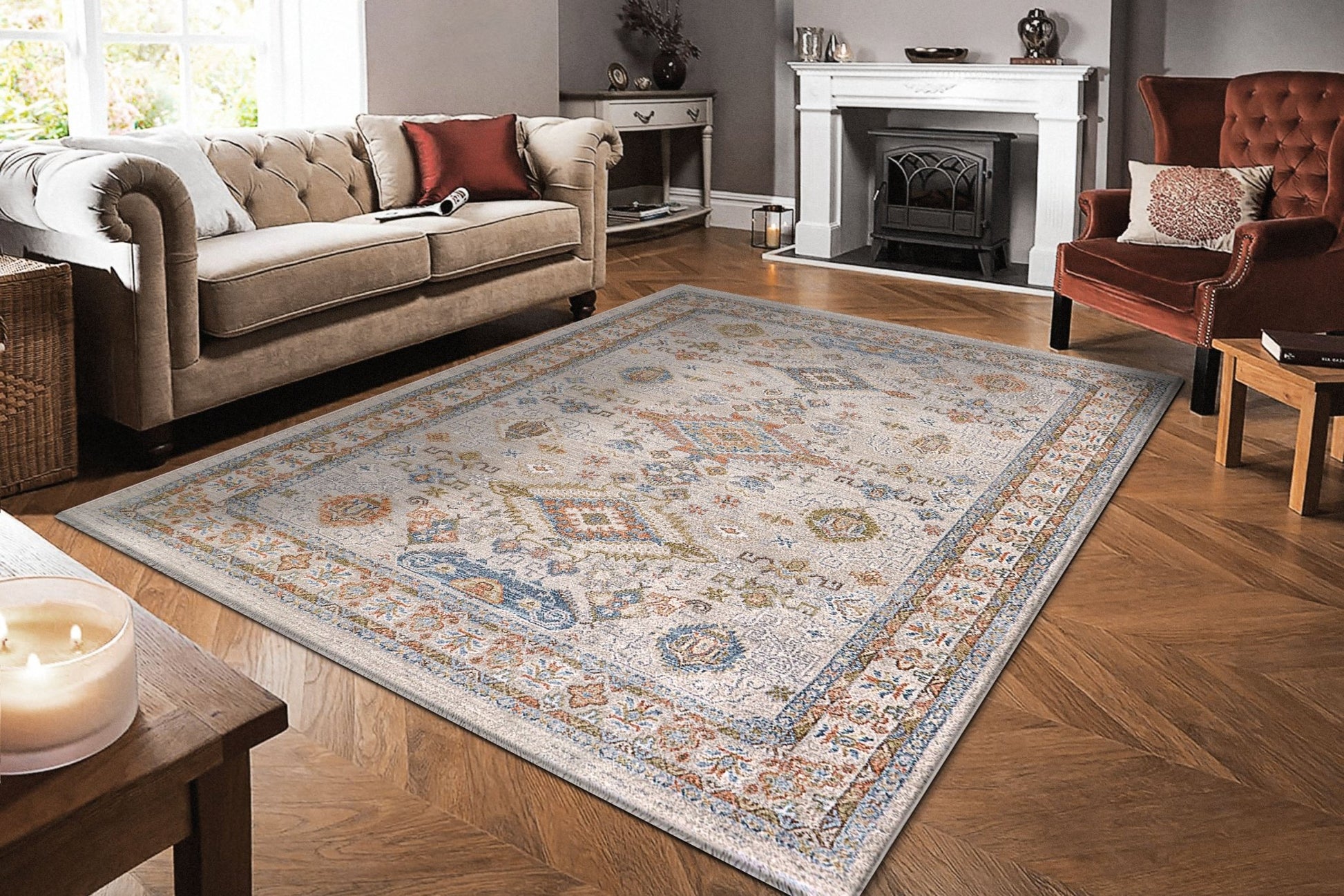 Dynamic Rugs Juno 6886 Ivory Multi Traditional Machine - Made Rug - Rugs - Dynamic Rugs - Atlanta Designer Rugs