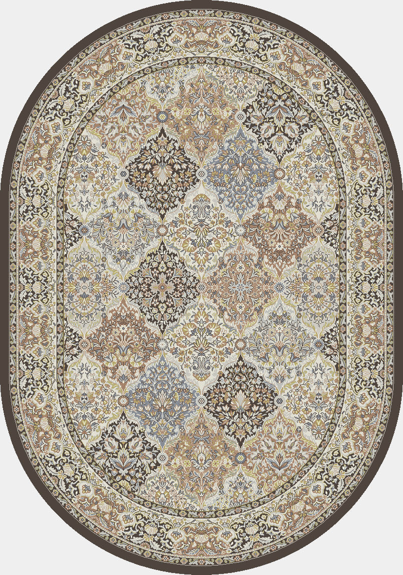 Dynamic Rugs Ancient Garden 57008 Brown Blue Traditional Machine-Made Rug