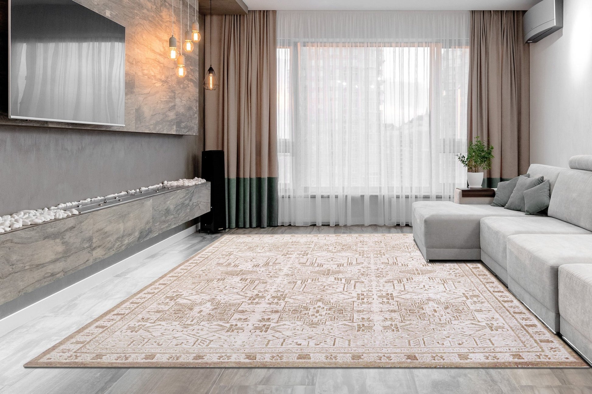 Dynamic Rugs Sahara 5970 Beige Grey Transitional Machine - Made Rug - Rugs - Dynamic Rugs - Atlanta Designer Rugs