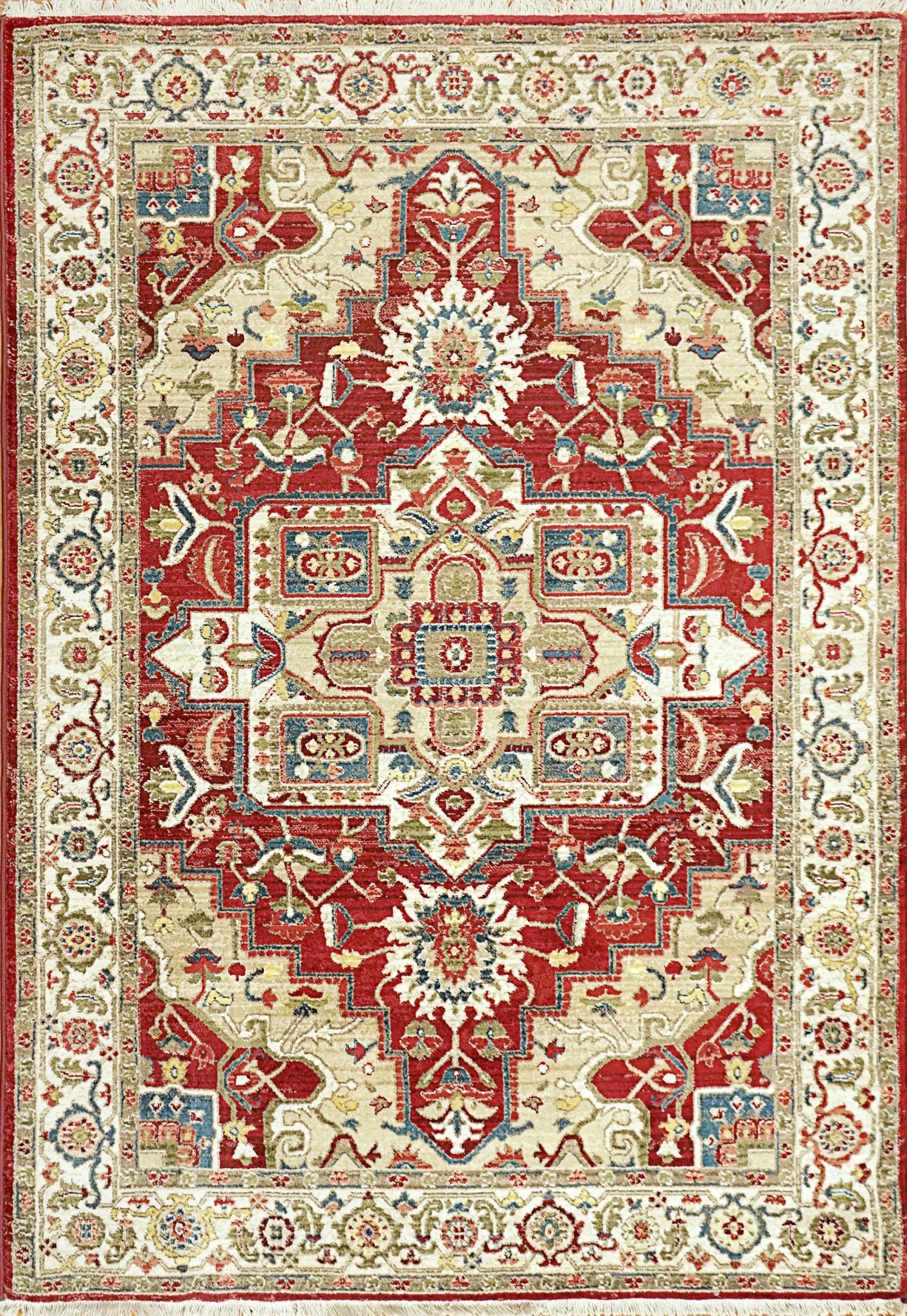 Dynamic Rugs Juno 6882 Ivory Red Transitional Machine - Made Rug - Rugs - Dynamic Rugs - Atlanta Designer Rugs