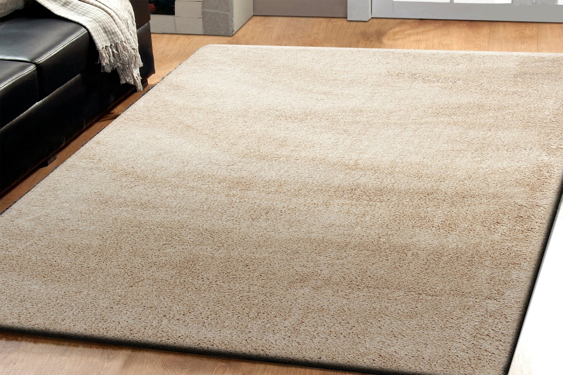 Dynamic Rugs Silky Shag 5900 Beige Solid Machine - Made Rug - Rugs - Dynamic Rugs - Atlanta Designer Rugs