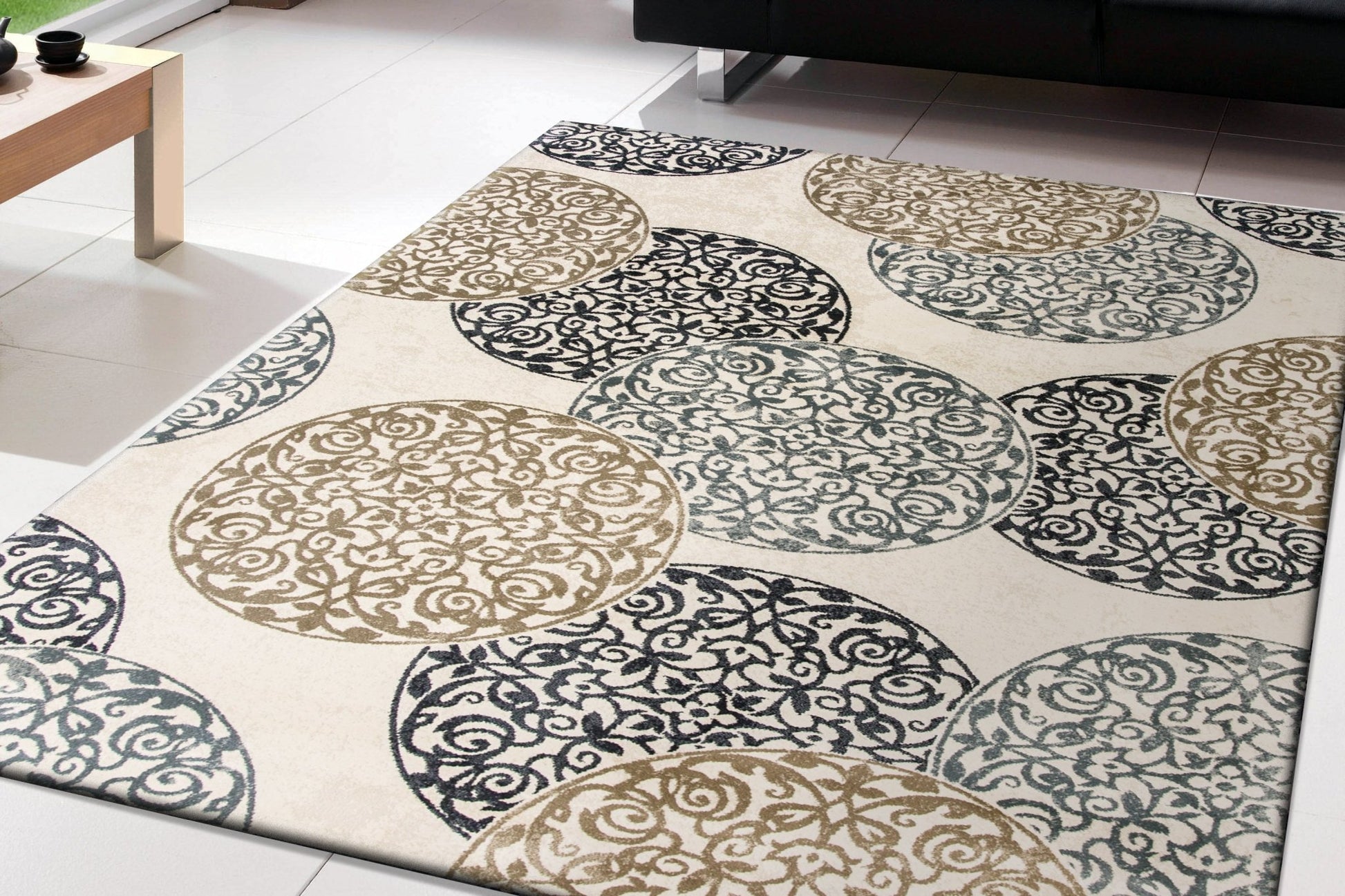 Dynamic Rugs Melody 985014 Ivory Transitional Machine - Made Rug - Rugs - Dynamic Rugs - Atlanta Designer Rugs