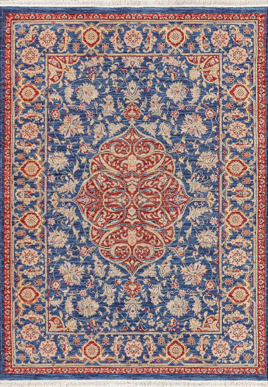 Dynamic Rugs Wade 18607 Navy Red Multi Traditional Machine - Made Rug - Rugs - Dynamic Rugs - Atlanta Designer Rugs