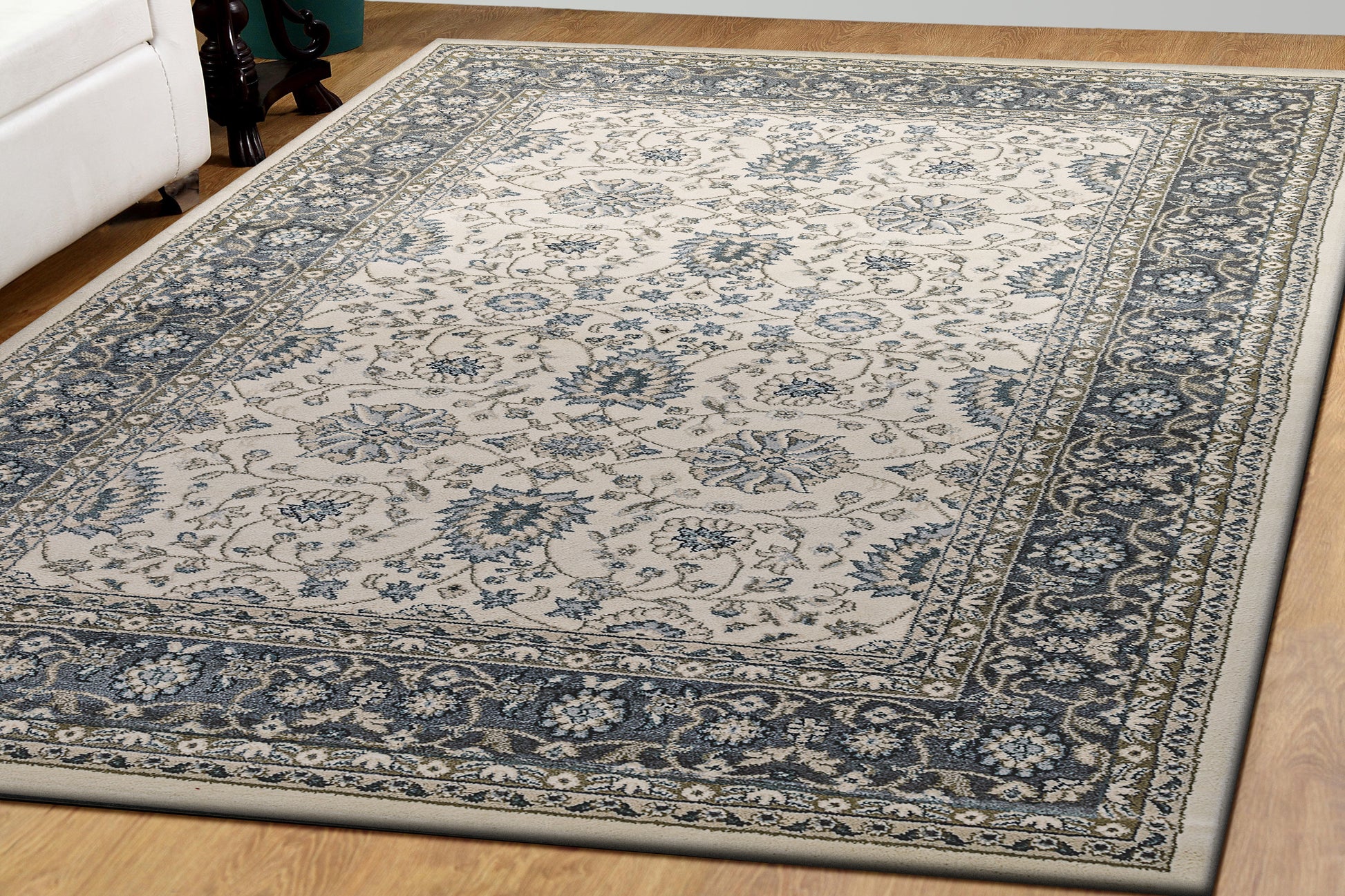 Dynamic Rugs Yazd 2803 Ivory Grey Traditional Machine-Made Rug