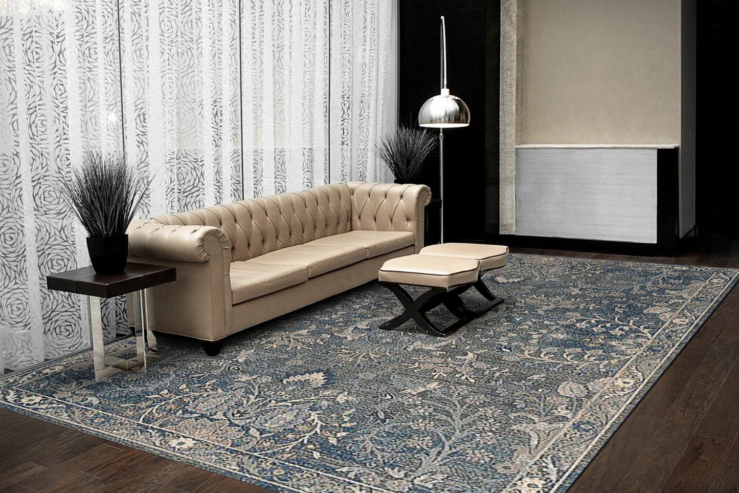 Dynamic Rugs Savoy 3585 Denim Multi Contemporary Machine - Made Rug - Rugs - Dynamic Rugs - Atlanta Designer Rugs