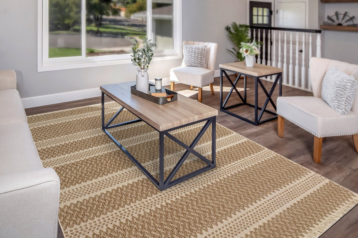 Dynamic Rugs Seville 3613 Beige Modern Machine - Made Rug - Rugs - Dynamic Rugs - Atlanta Designer Rugs