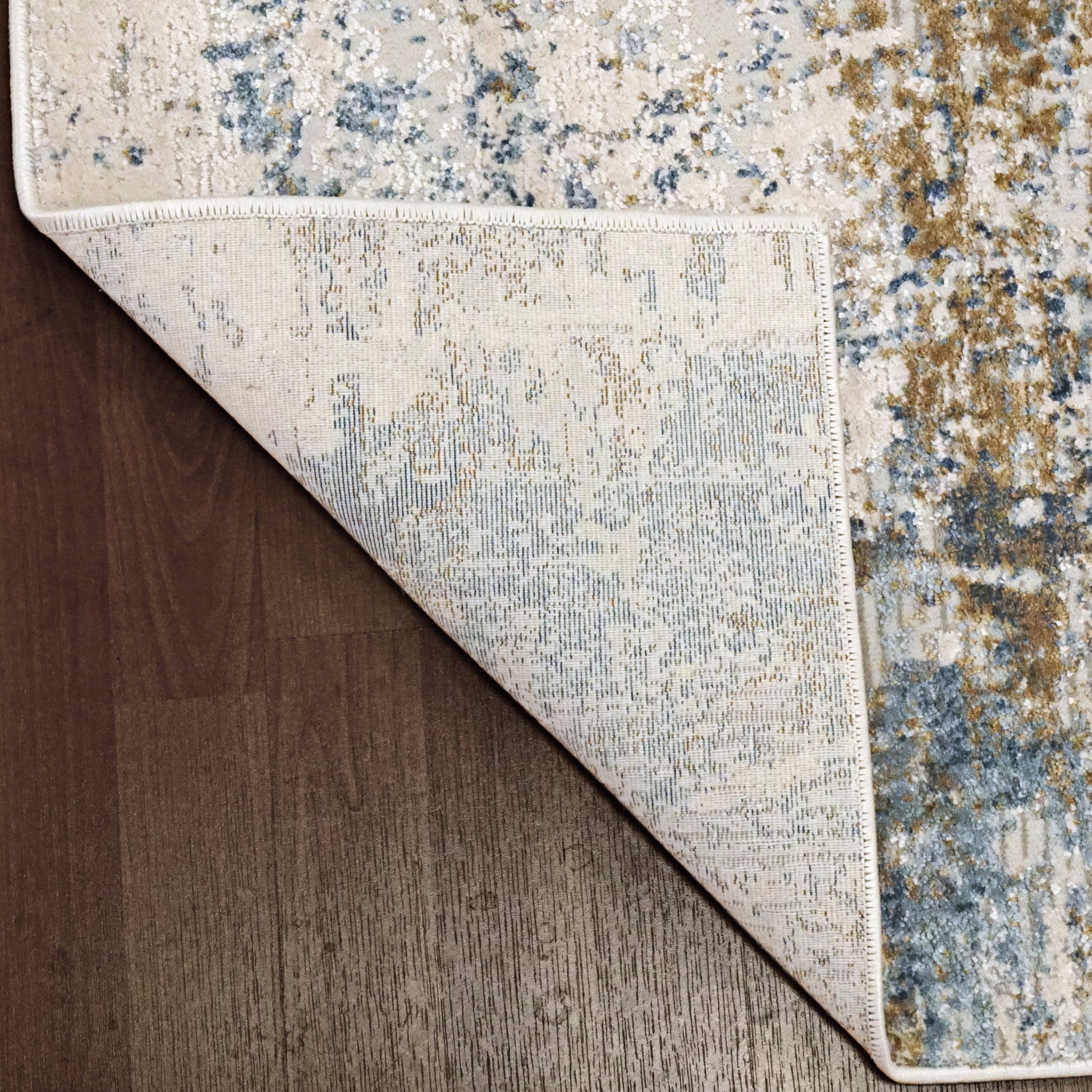 Dynamic Rugs Quartz 27050 Ivory Blue Transitional Machine - Made Rug - Rugs - Dynamic Rugs - Atlanta Designer Rugs