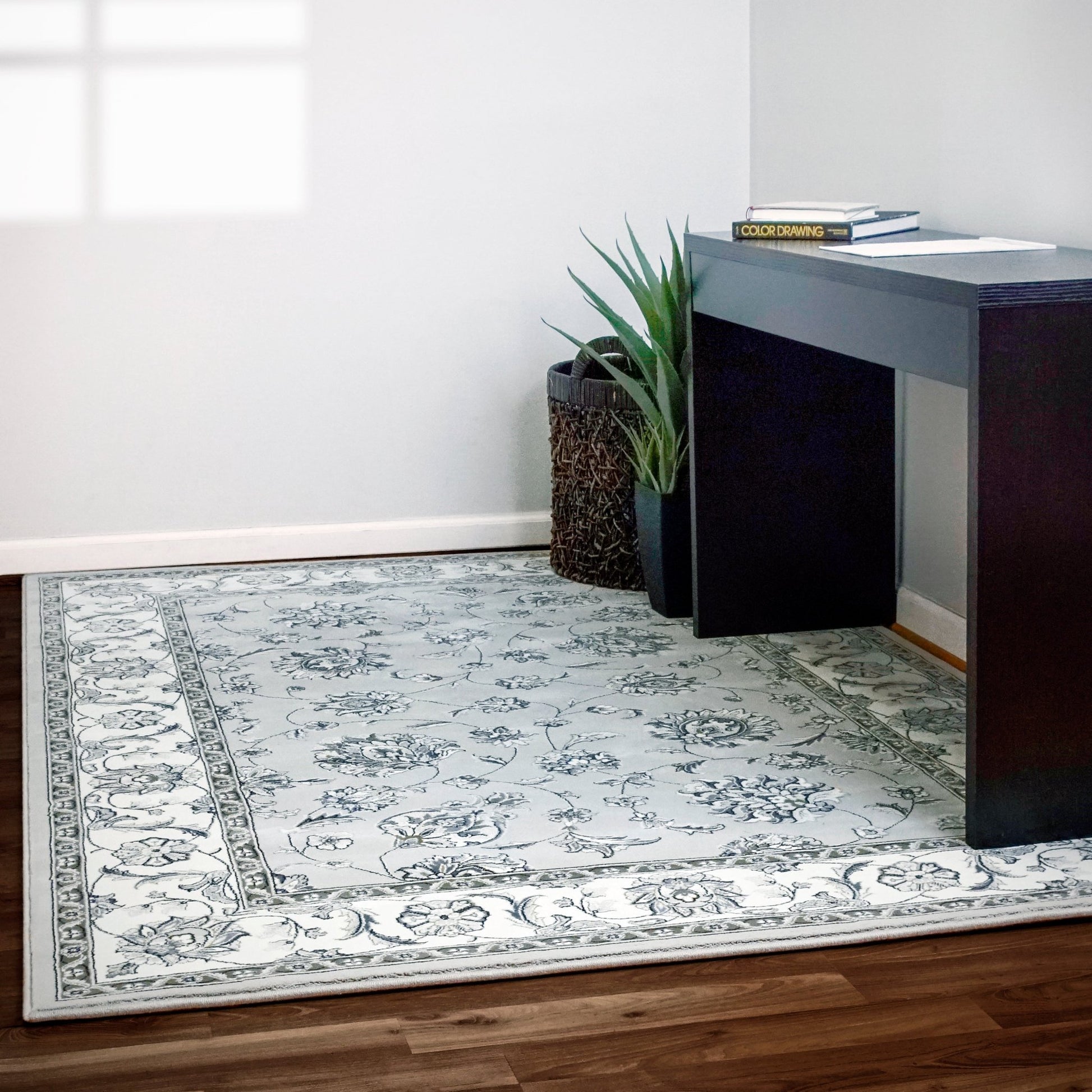 Dynamic Rugs Ancient Garden 57365 Soft Grey Cream Traditional Machine - Made Rug - Rugs - Dynamic Rugs - Atlanta Designer Rugs