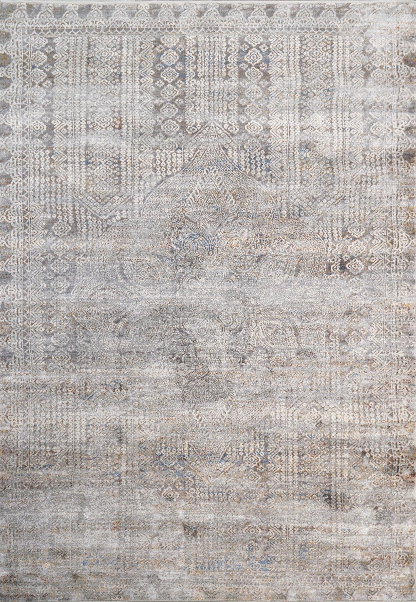 Dynamic Rugs Gold 1361 Grey Ivory Navy Modern Machine - Made Rug - Rugs - Dynamic Rugs - Atlanta Designer Rugs