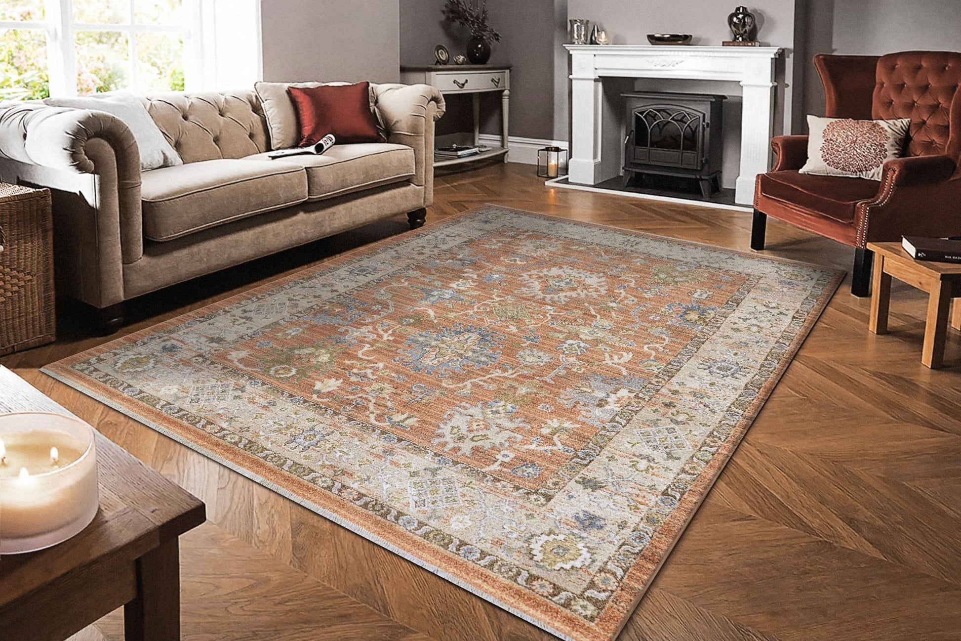 Dynamic Rugs Juno 6885 Rust Ivory Multi Traditional Machine - Made Rug - Rugs - Dynamic Rugs - Atlanta Designer Rugs