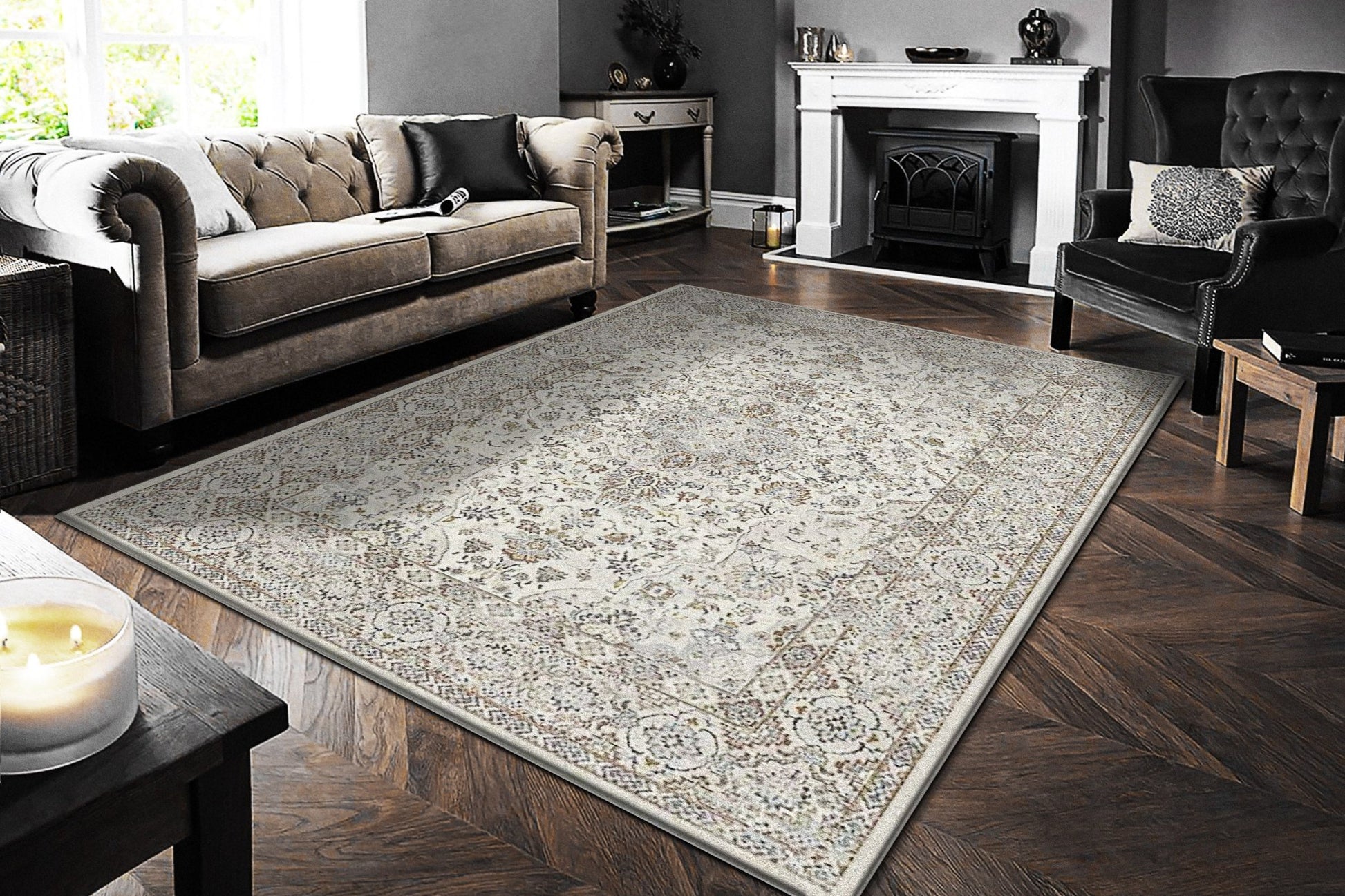 Dynamic Rugs Ancient Garden 57275 Cream Beige Traditional Machine - Made Rug - Rugs - Dynamic Rugs - Atlanta Designer Rugs