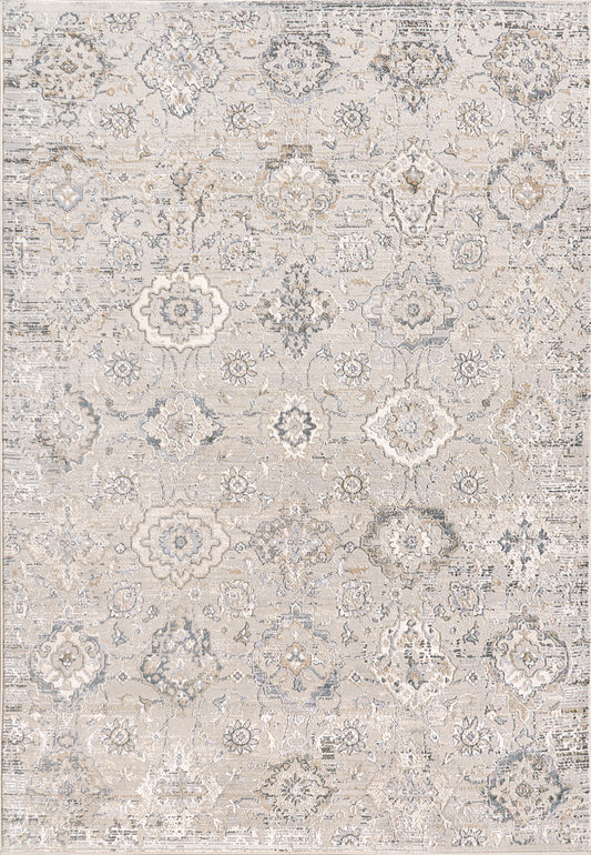 Dynamic Rugs Marina 8057 White Grey Transitional Machine-Made Rug