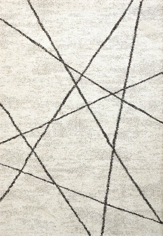 Dynamic Rugs Mehari 23277 Ivory Charcoal Contemporary Machine - Made Rug - Rugs - Dynamic Rugs - Atlanta Designer Rugs