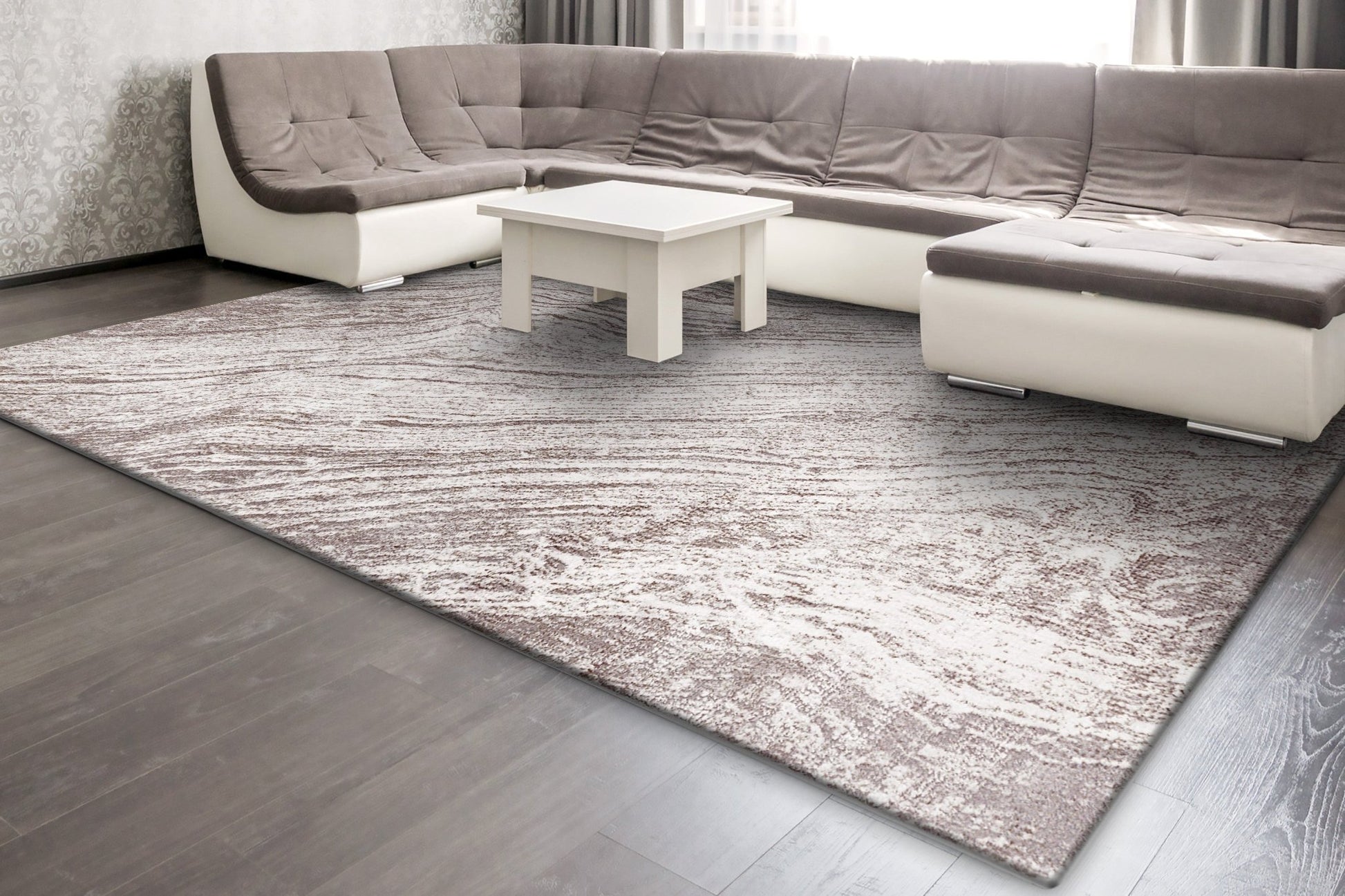 Dynamic Rugs Obsession 9537 Cream Taupe Modern Machine - Made Rug - Rugs - Dynamic Rugs - Atlanta Designer Rugs