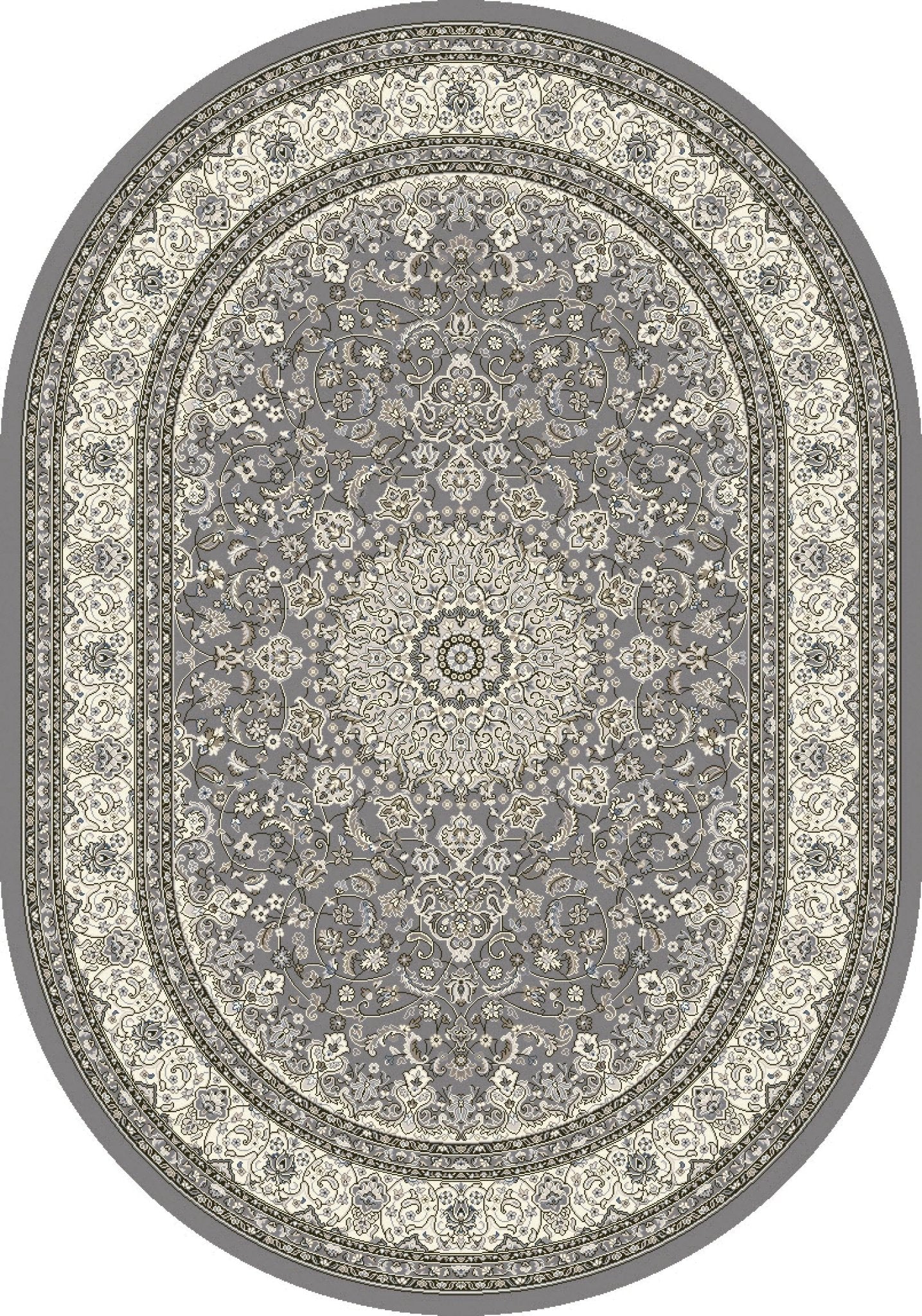 Dynamic Rugs Ancient Garden 57119 Grey Cream Traditional Machine - Made Rug - Rugs - Dynamic Rugs - Atlanta Designer Rugs