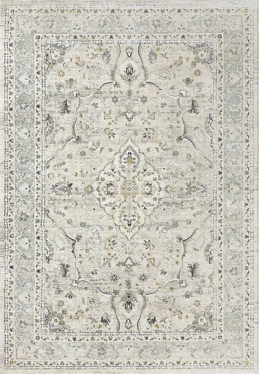 Dynamic Rugs Annalise 7605 Cream Blue Traditional Machine-Made Rug