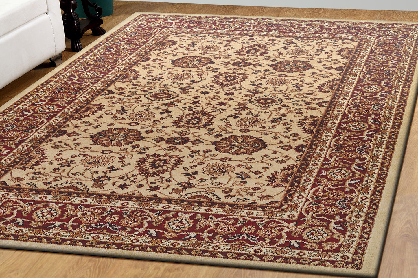 Dynamic Rugs Yazd 2803 Cream Red Traditional Machine-Made Rug