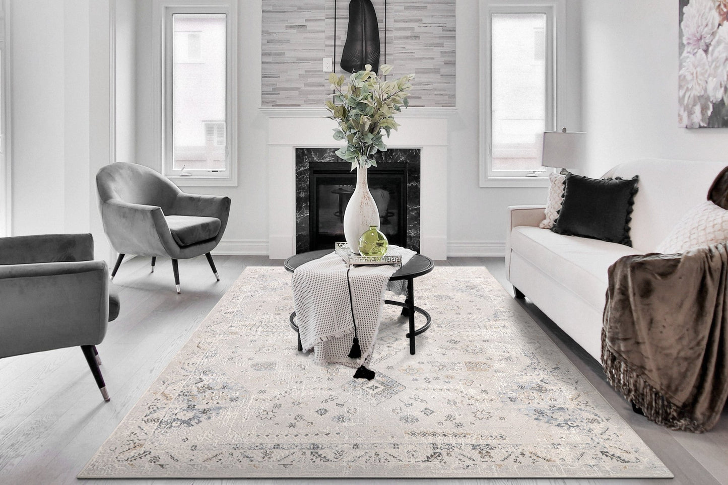 Dynamic Rugs Marina 8056 Grey Blue Transitional Machine - Made Rug - Rugs - Dynamic Rugs - Atlanta Designer Rugs