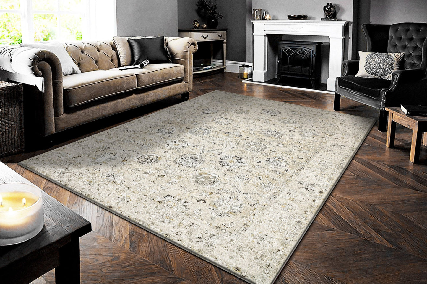 Dynamic Rugs Annalise 7604 Cream Beige Transitional Machine - Made Rug - Rugs - Dynamic Rugs - Atlanta Designer Rugs