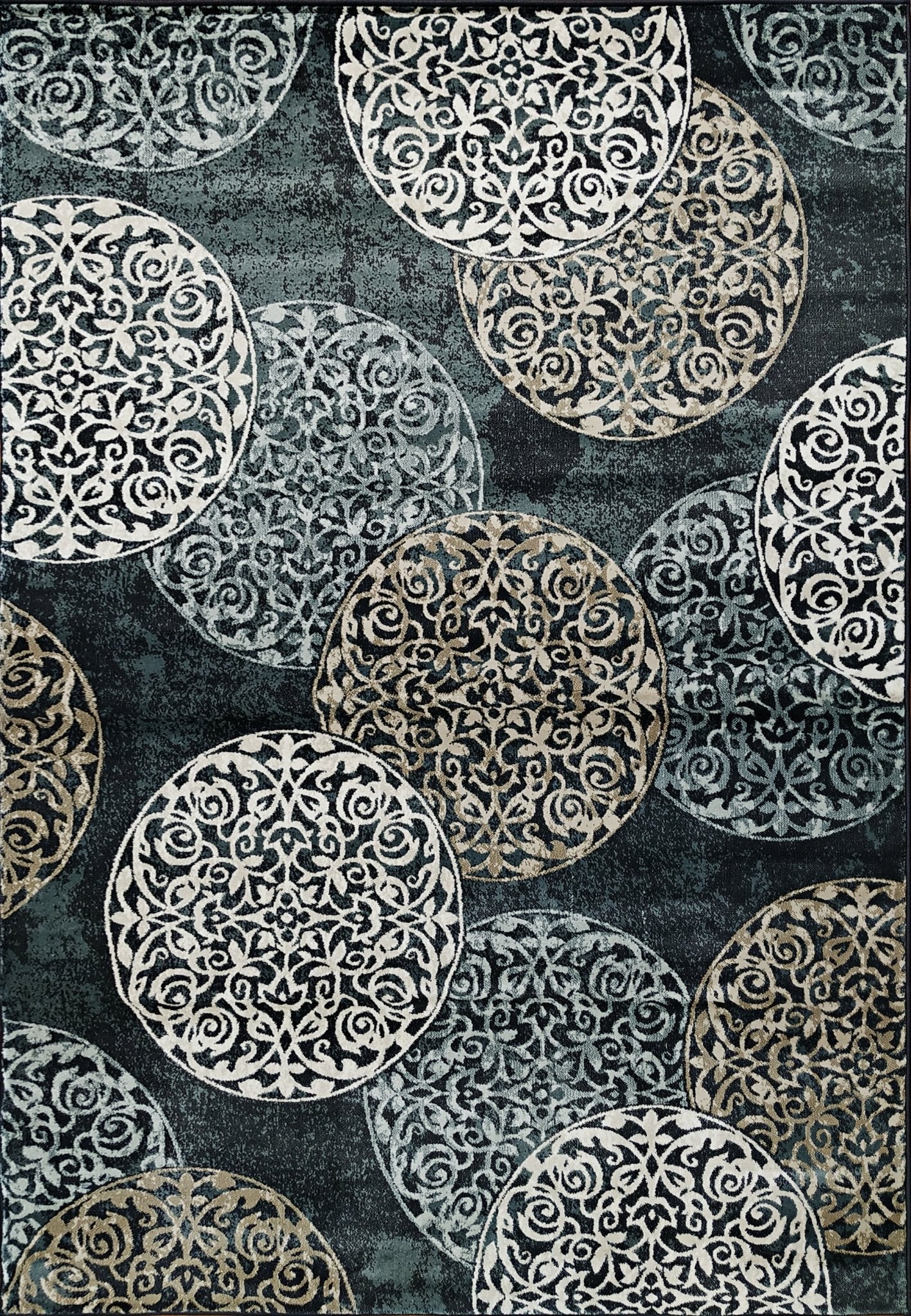 Dynamic Rugs Melody 985014 Blue Transitional Machine - Made Rug - Rugs - Dynamic Rugs - Atlanta Designer Rugs