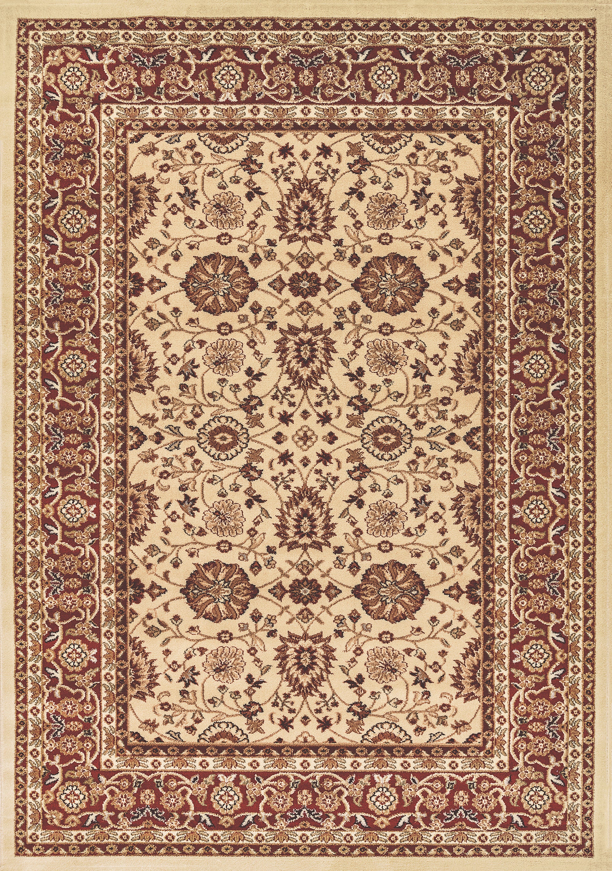 Dynamic Rugs Yazd 2803 Cream Red Traditional Machine-Made Rug