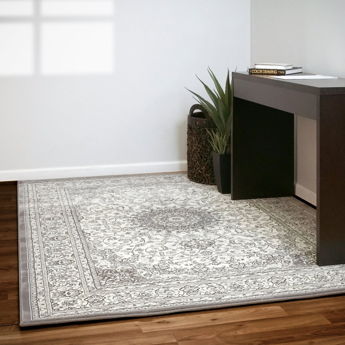 Dynamic Rugs Ancient Garden 57119 Cream Grey Traditional Machine - Made Rug - Rugs - Dynamic Rugs - Atlanta Designer Rugs