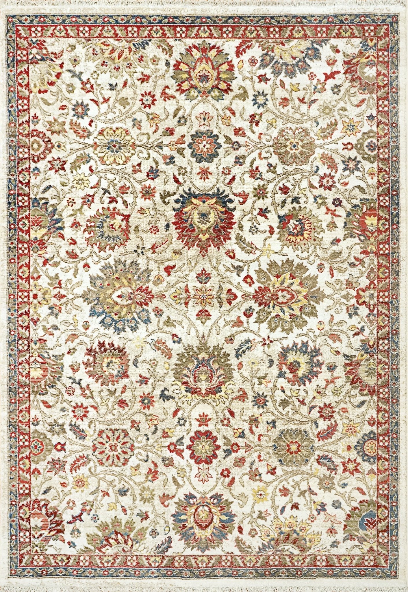 Dynamic Rugs Juno 6883 Ivory Red Transitional Machine - Made Rug - Rugs - Dynamic Rugs - Atlanta Designer Rugs