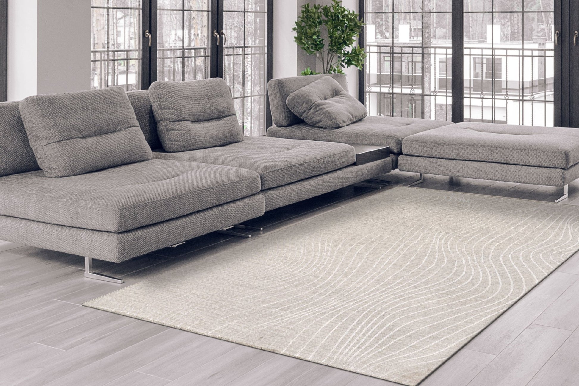 Dynamic Rugs Mesa 9744 Cream Modern Machine - Made Rug - Rugs - Dynamic Rugs - Atlanta Designer Rugs