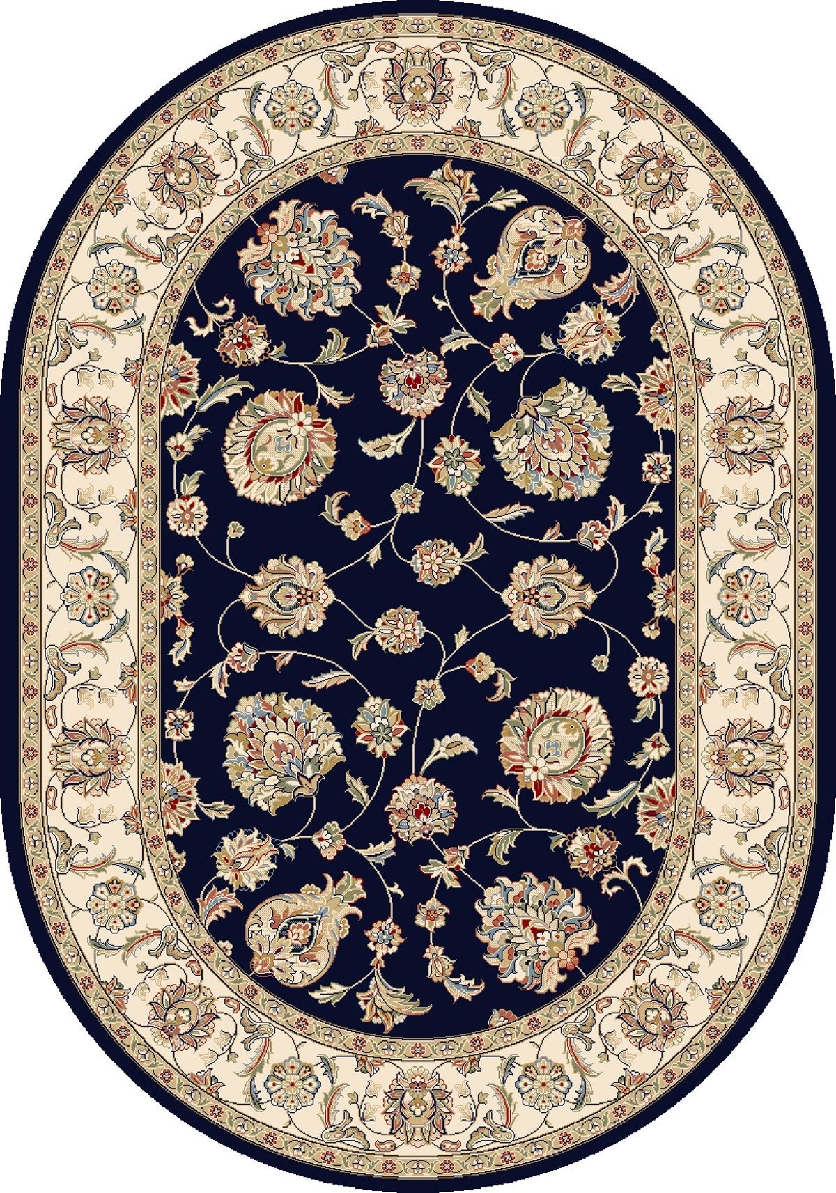 Dynamic Rugs Ancient Garden 57365 Blue Ivory Traditional Machine - Made Rug - Rugs - Dynamic Rugs - Atlanta Designer Rugs