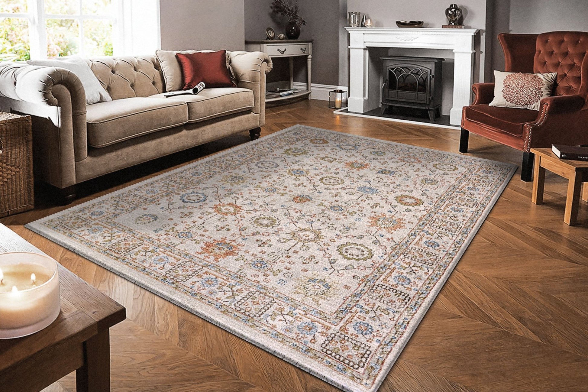 Dynamic Rugs Juno 6888 Ivory Multi Traditional Machine - Made Rug - Rugs - Dynamic Rugs - Atlanta Designer Rugs