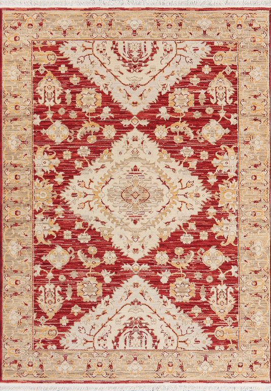 Dynamic Rugs Wade 18606 Red Beige Multi Traditional Machine-Made Rug