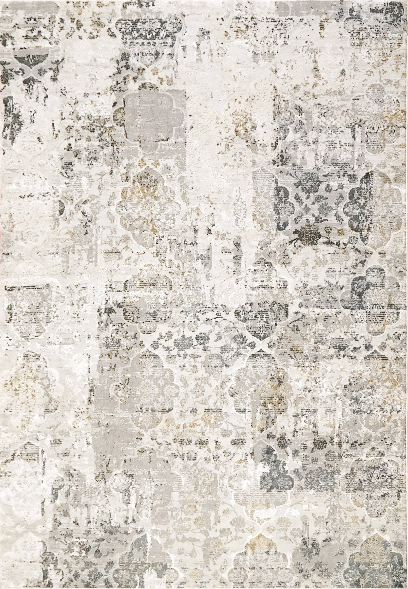 Dynamic Rugs Quartz 27077 Ivory Grey Transitional Machine - Made Rug - Rugs - Dynamic Rugs - Atlanta Designer Rugs