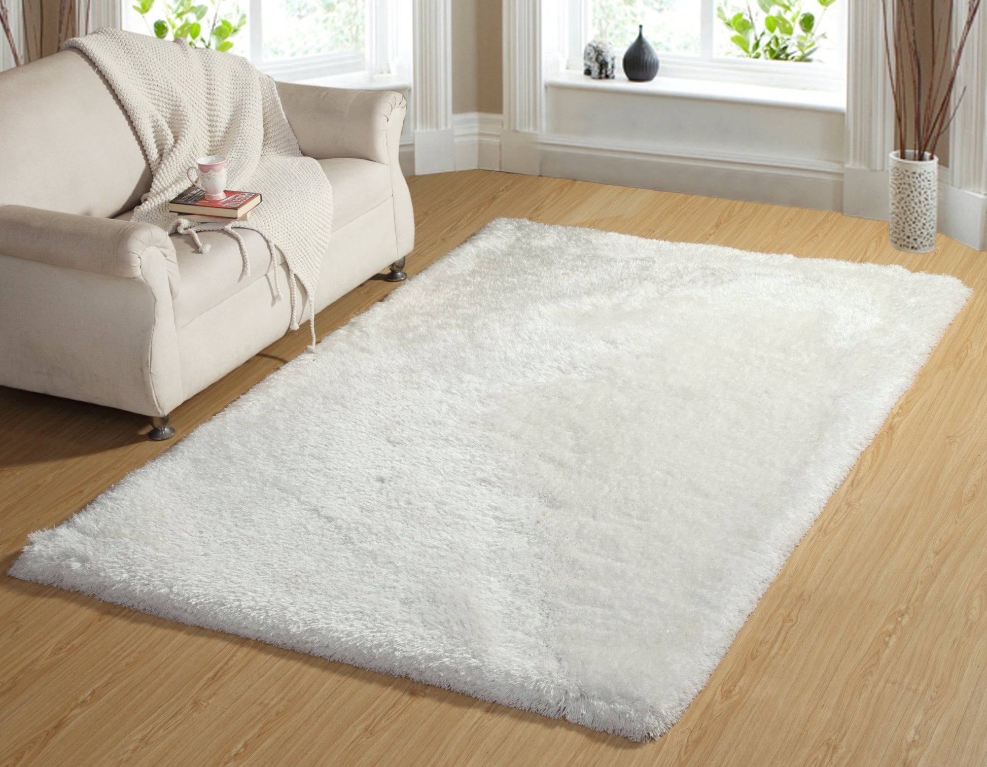 Dynamic Rugs Luxe 4201 Ivory Solid Handmade Rug - Rugs - Dynamic Rugs - Atlanta Designer Rugs