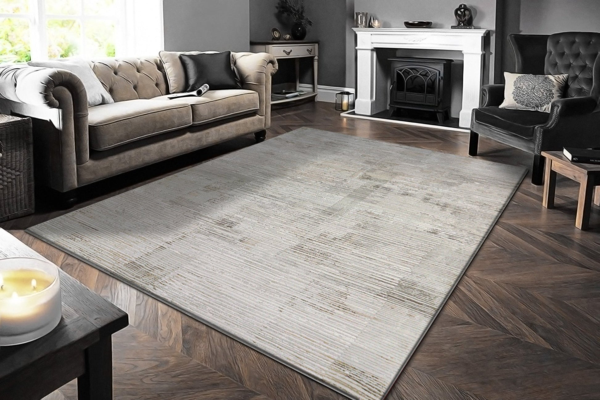 Dynamic Rugs Renaissance 3153 Ivory Grey Modern Machine - Made Rug - Rugs - Dynamic Rugs - Atlanta Designer Rugs