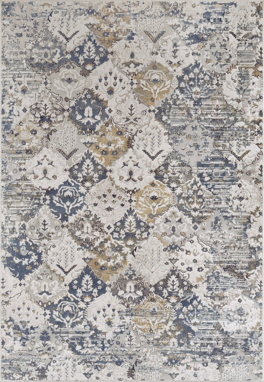 Dynamic Rugs Reha 1063 Cream Beige Blue Traditional Machine - Made Rug - Rugs - Dynamic Rugs - Atlanta Designer Rugs