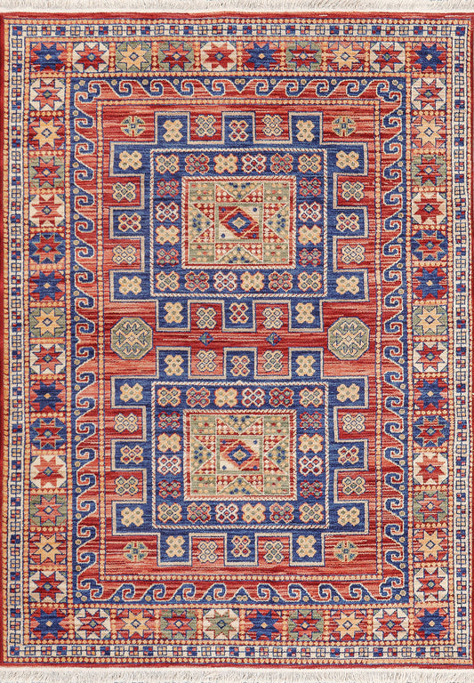 Dynamic Rugs Wade 18604 Red Multi Transitional Machine-Made Rug