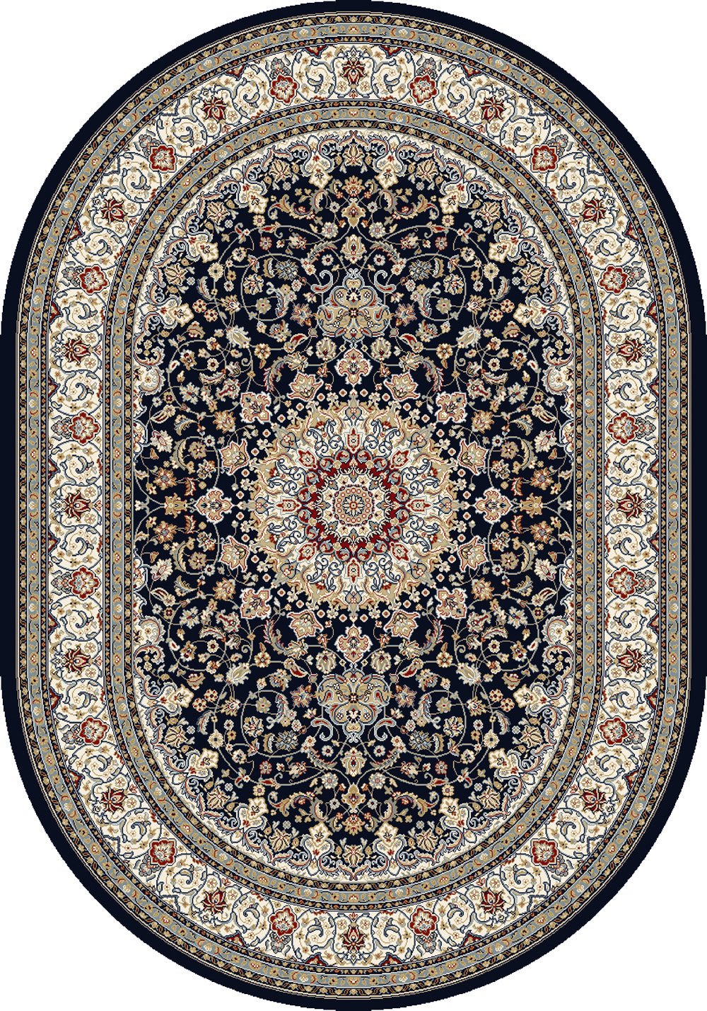 Dynamic Rugs Ancient Garden 57119 Blue Ivory Traditional Machine - Made Rug - Rugs - Dynamic Rugs - Atlanta Designer Rugs