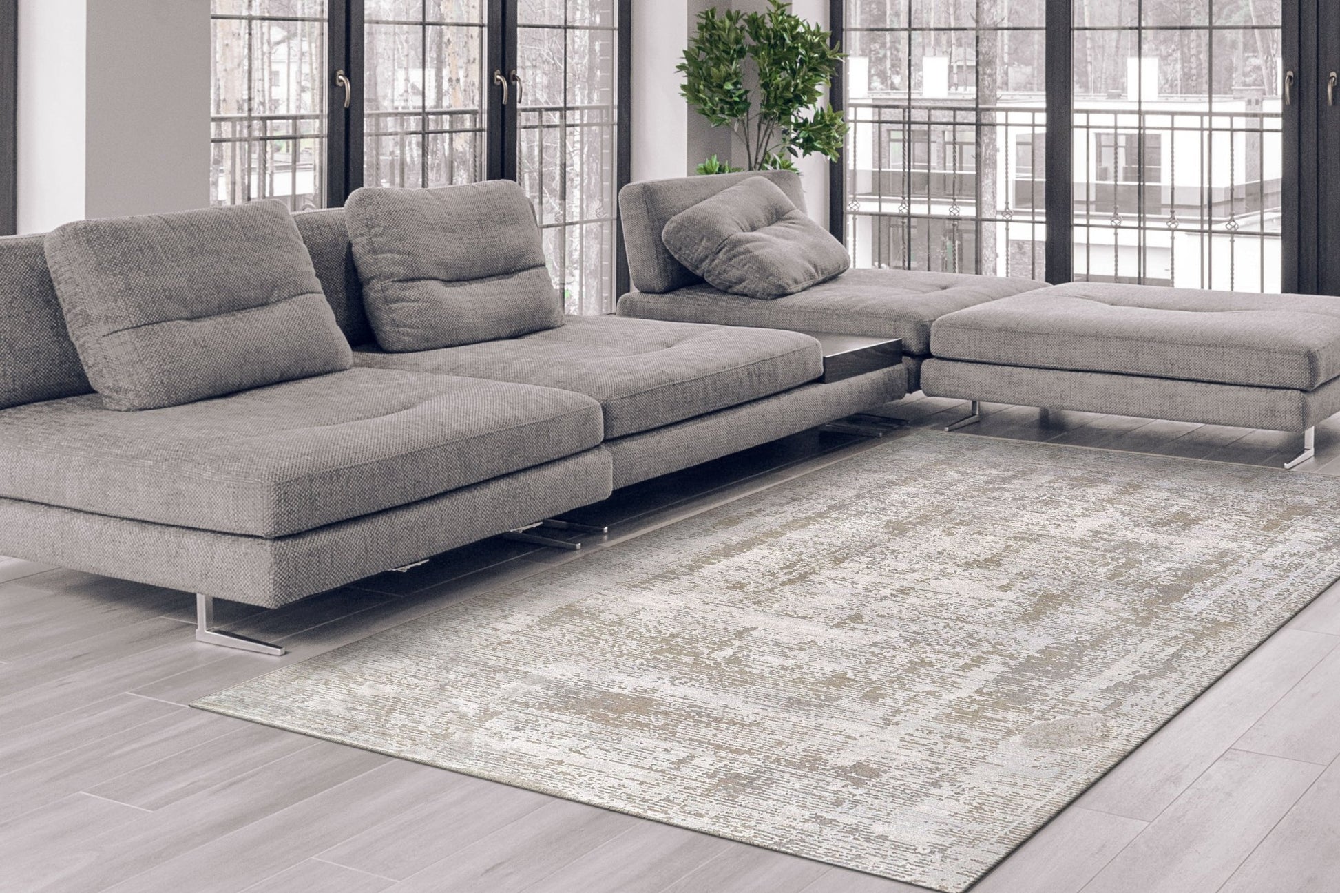 Dynamic Rugs Mesa 9742 Cream Beige Transitional Machine - Made Rug - Rugs - Dynamic Rugs - Atlanta Designer Rugs