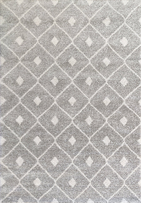 Dynamic Rugs Mehari 23275 Grey Ivory Contemporary Machine - Made Rug - Rugs - Dynamic Rugs - Atlanta Designer Rugs