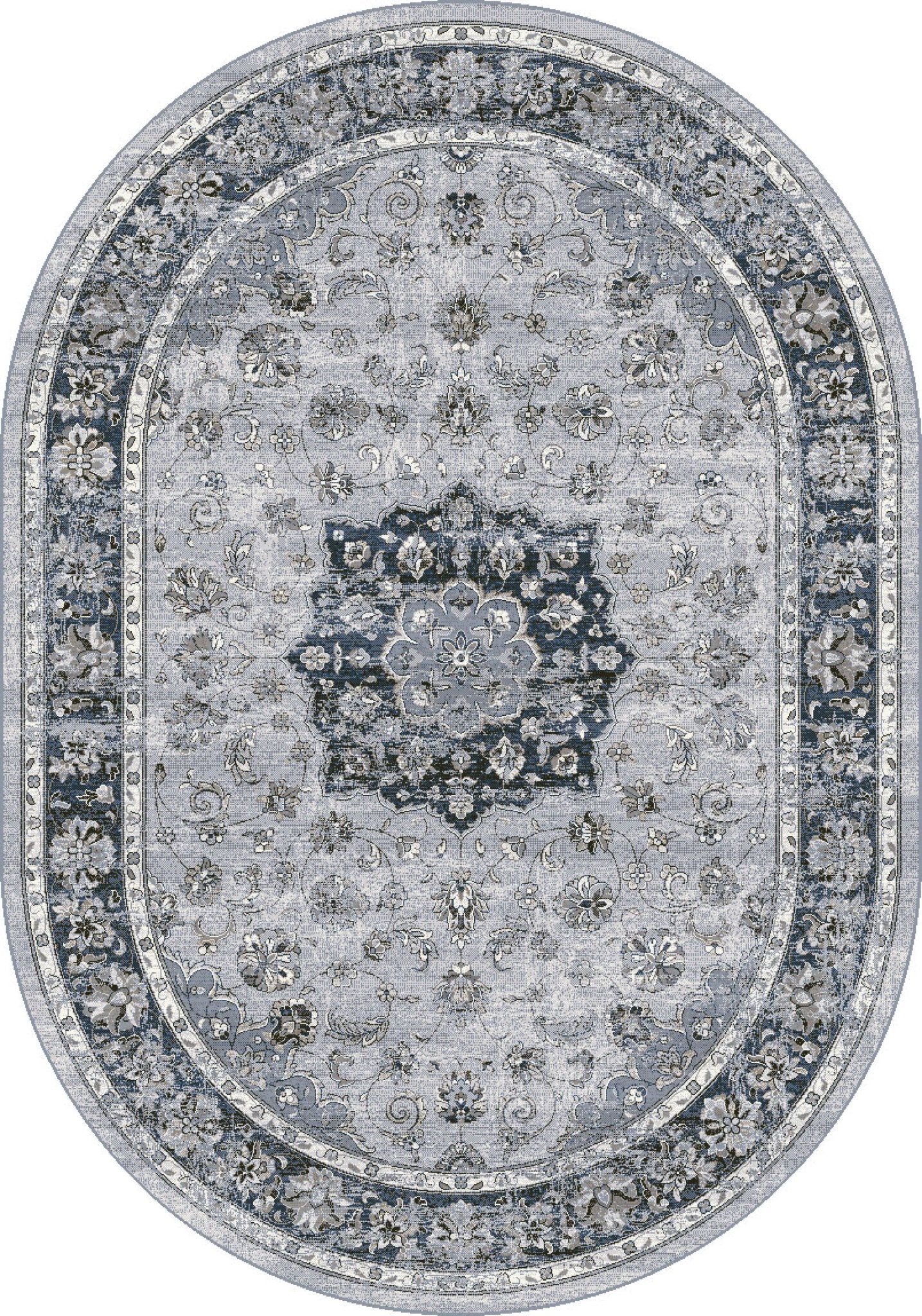 Dynamic Rugs Ancient Garden 57559 Silver Blue Traditional Machine - Made Rug - Rugs - Dynamic Rugs - Atlanta Designer Rugs