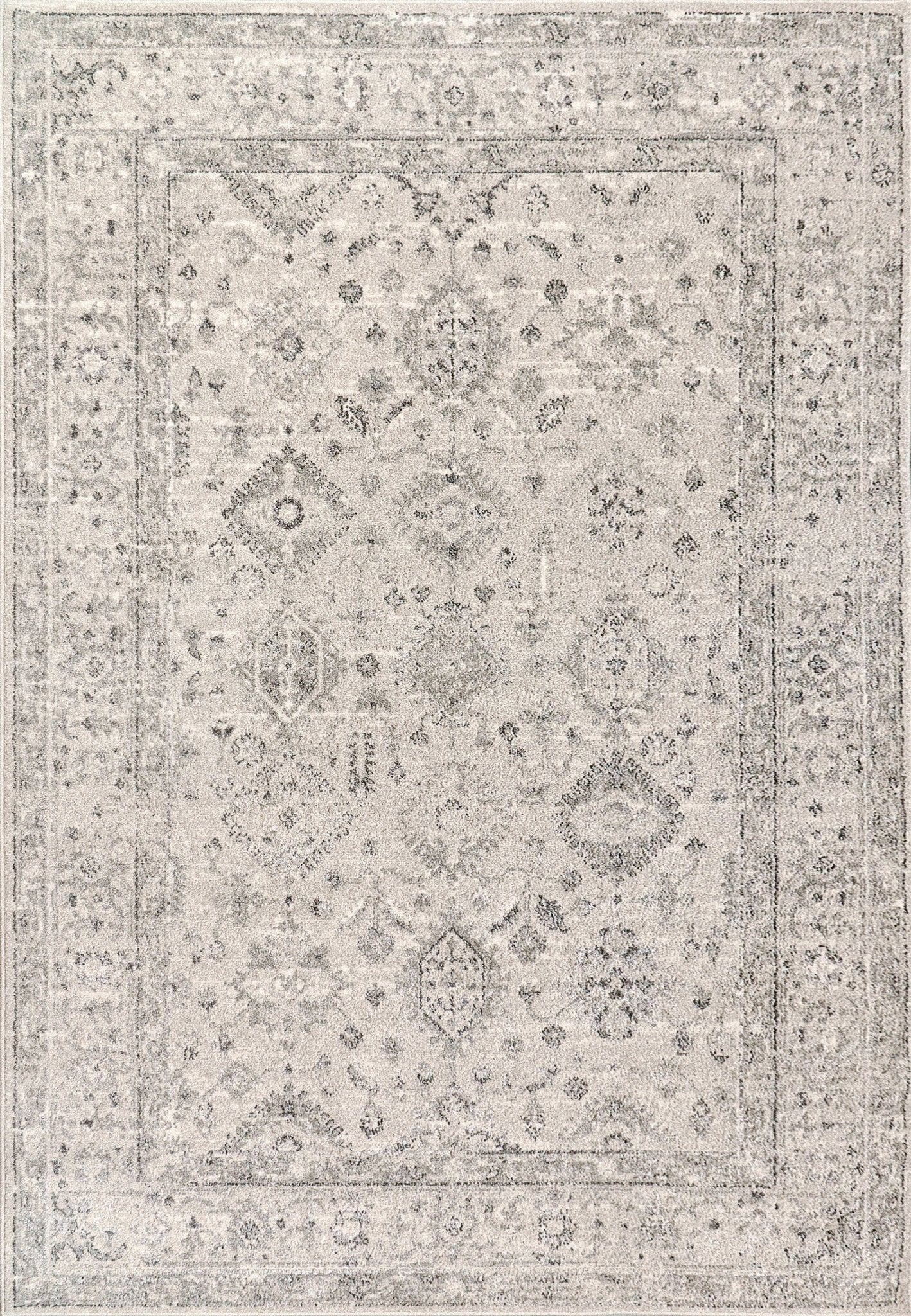 Dynamic Rugs Eclectic 6012 Cream Grey Transitional Machine - Made Rug - Rugs - Dynamic Rugs - Atlanta Designer Rugs