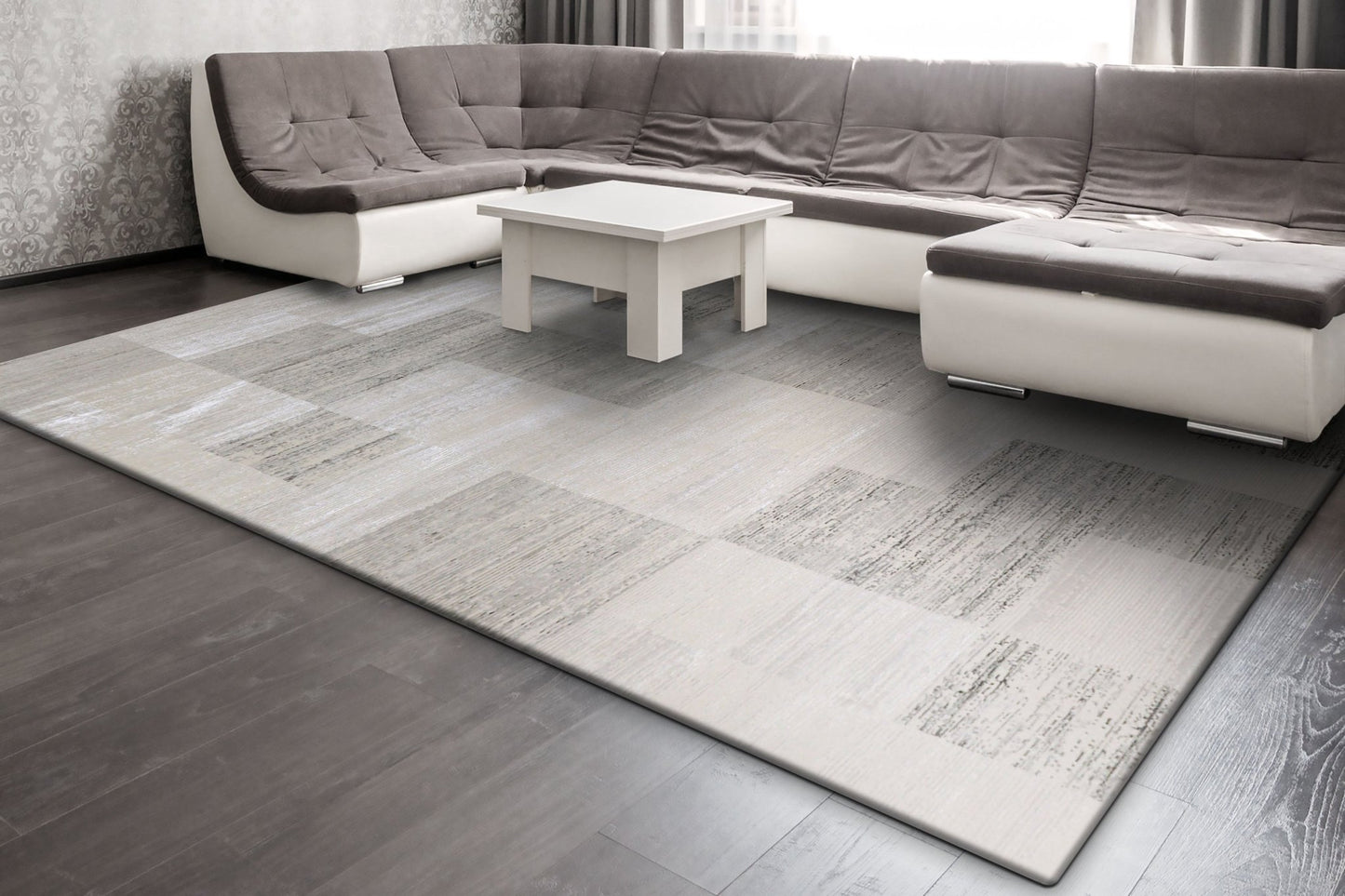 Dynamic Rugs Whistler 7123 Grey Ivory Modern Machine - Made Rug - Rugs - Dynamic Rugs - Atlanta Designer Rugs