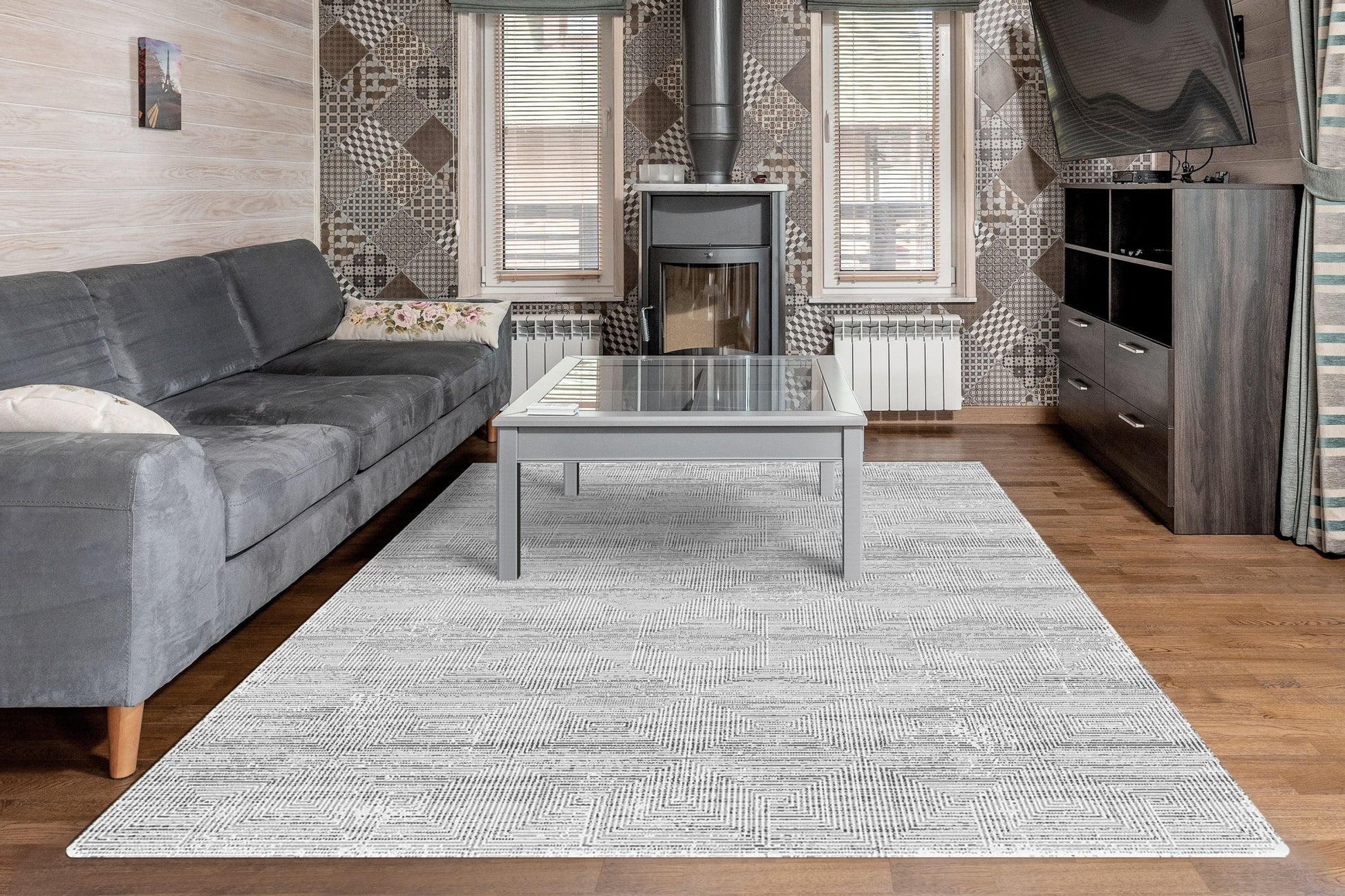 Dynamic Rugs Rori 9350 Grey Modern Machine - Made Rug - Rugs - Dynamic Rugs - Atlanta Designer Rugs